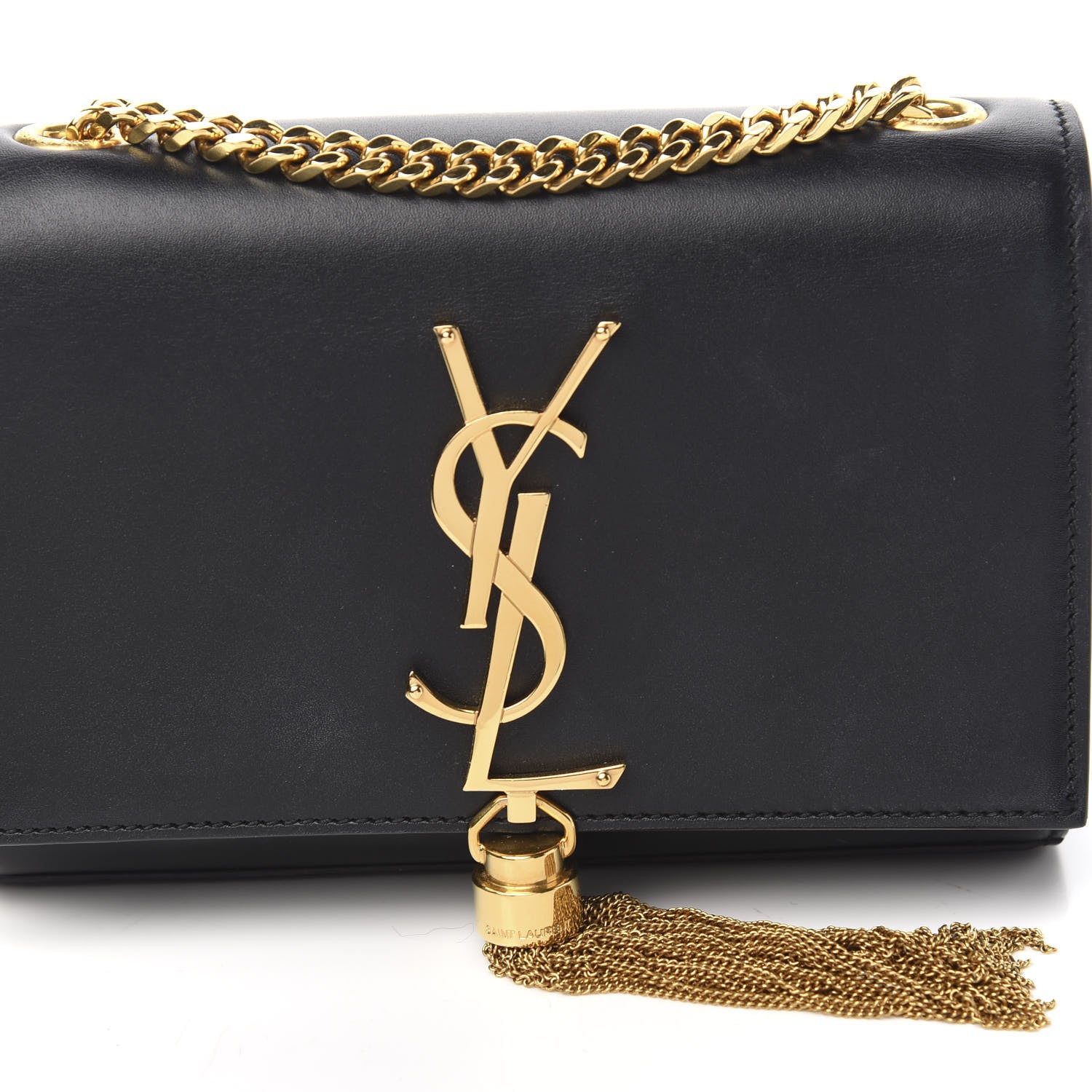 Saint Laurent Calfskin Small Classic Monogram Kate Tassel Satchel Black 8 of 8