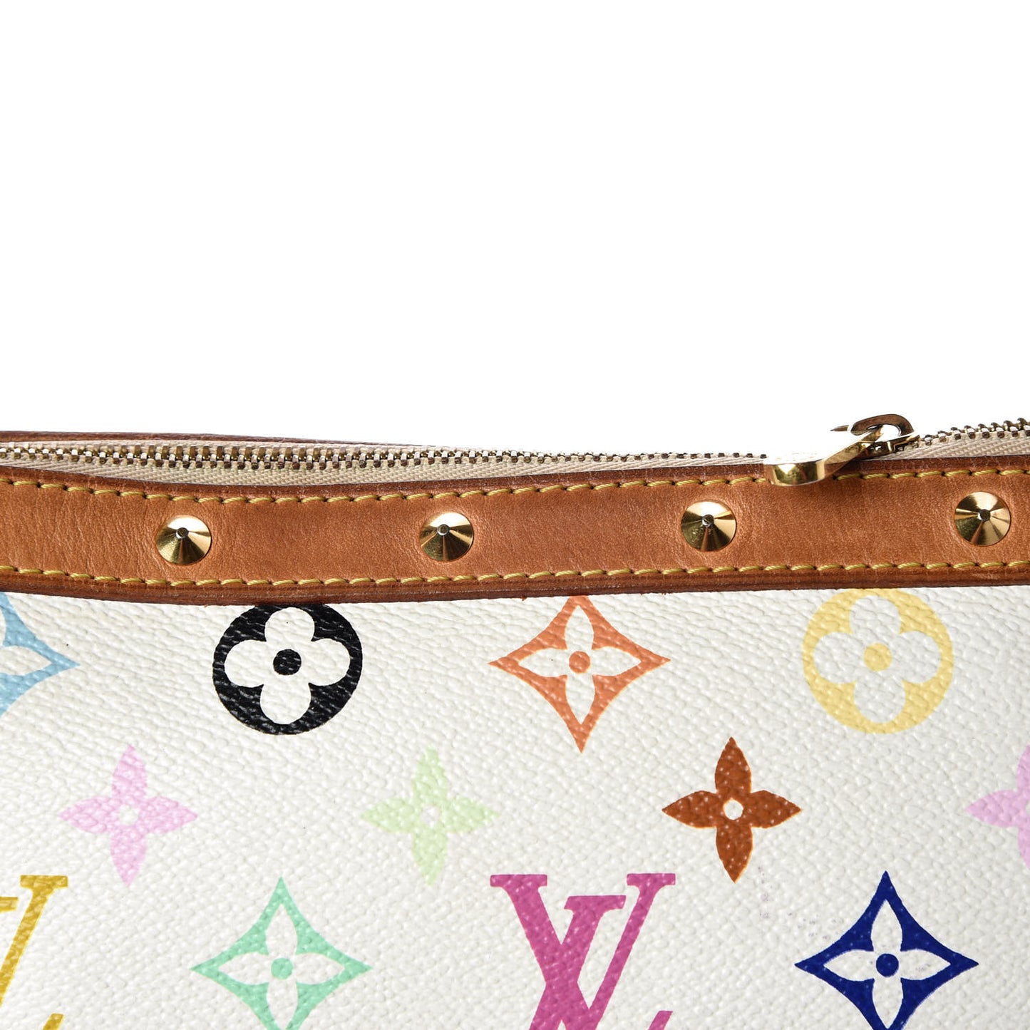 Monogram Multicolor Pochette Accessories White
