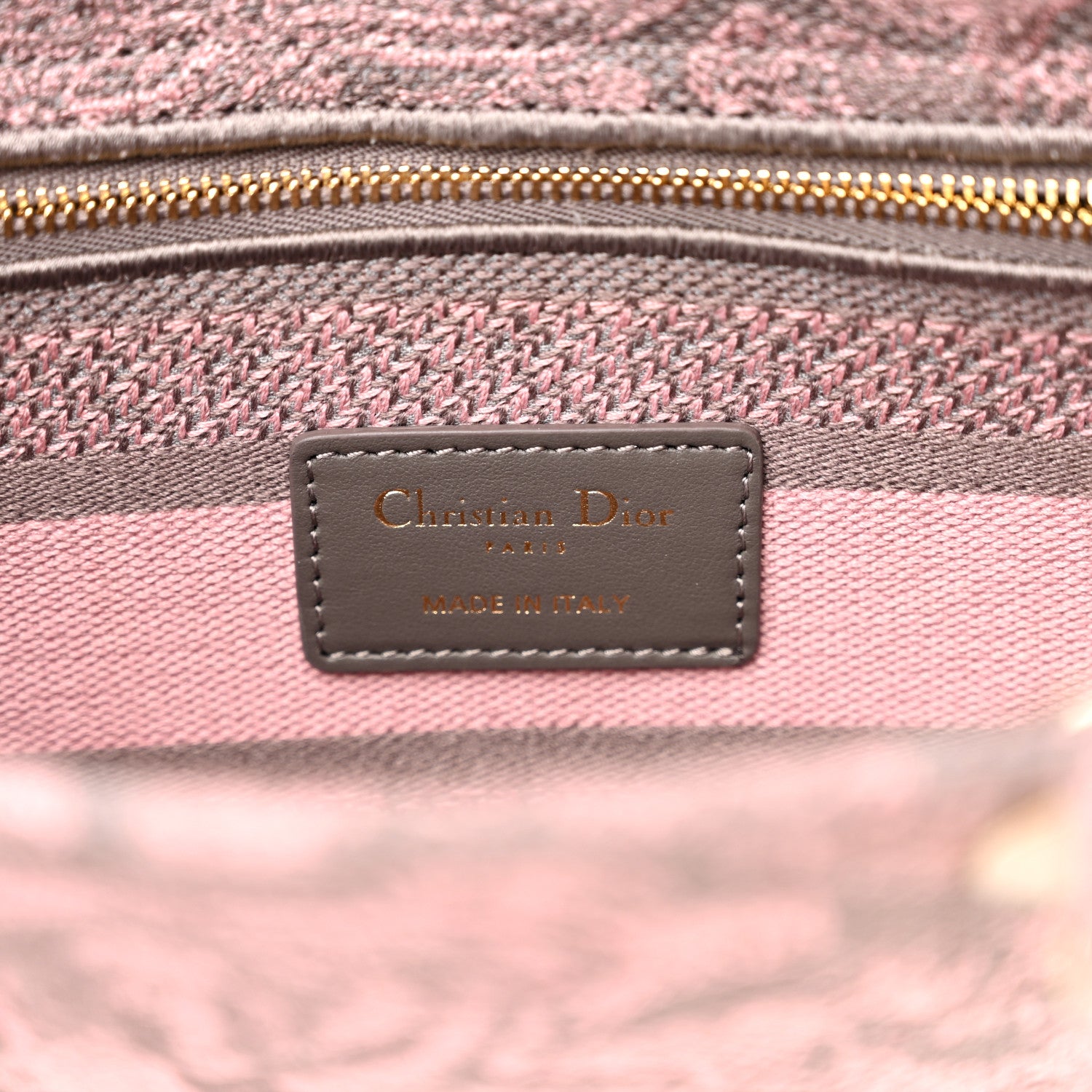 Christian Dior Canvas Toile De Jouy Embroidered Medium Lady D-Lite Gray Pink 9 of 13