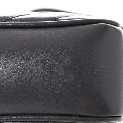 Saint Laurent Calfskin Matelasse Monogram Lou Camera Bag Grey Kaki 18 of 20