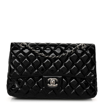 Chanel Patent Quilted Medium Double Flap Black 1 of 11