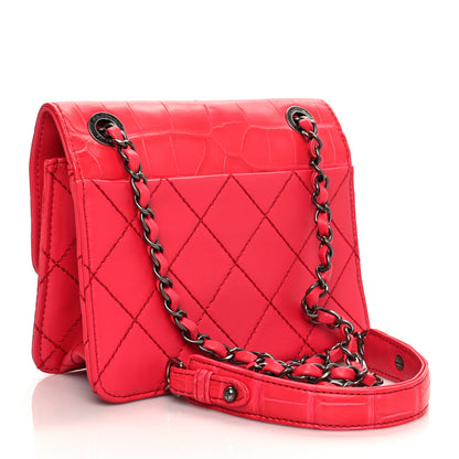 Chanel Alligator Stitched Mini Flap Pink 2 of 10