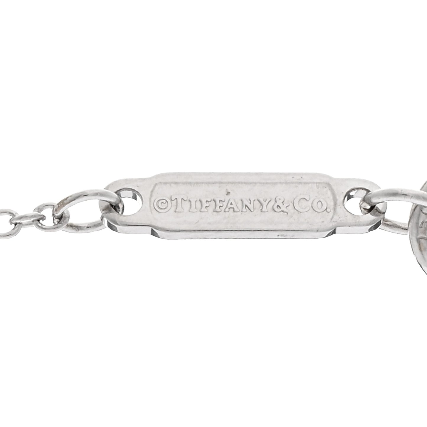 18K White Gold Diamond Small T Smile Pendant Necklace