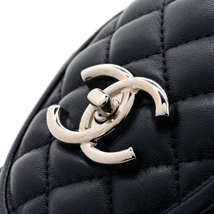 Chanel Lambskin Quilted CC Turnlock Loafers 37 Navy 9 of 10
