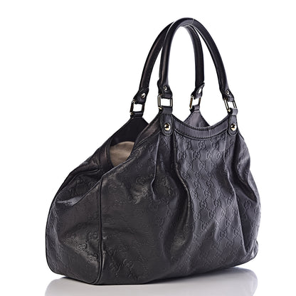 Gucci Guccissima Medium Sukey Tote Black 3 of 16