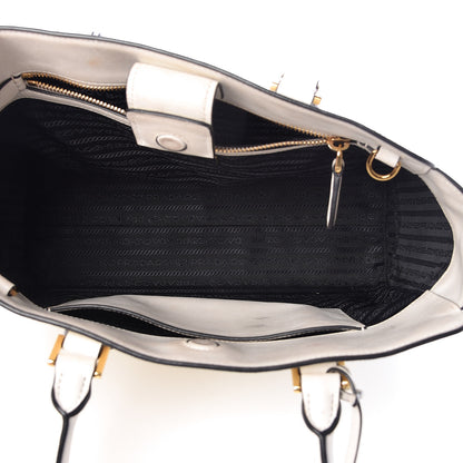 Prada Saffiano Soft Calfskin Zippered Tote White 5 of 21