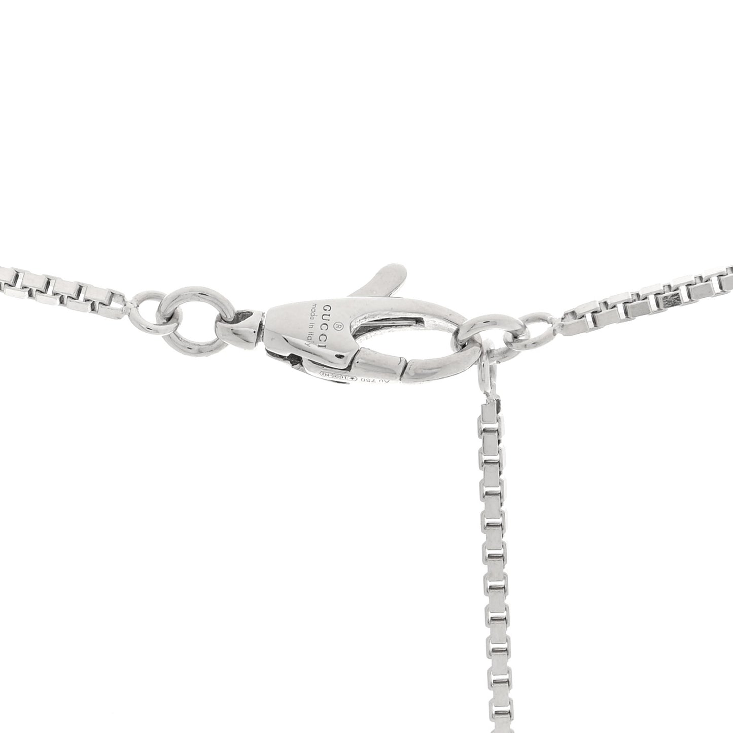 18K White Gold Pink Tourmaline Link to Love Bar Necklace