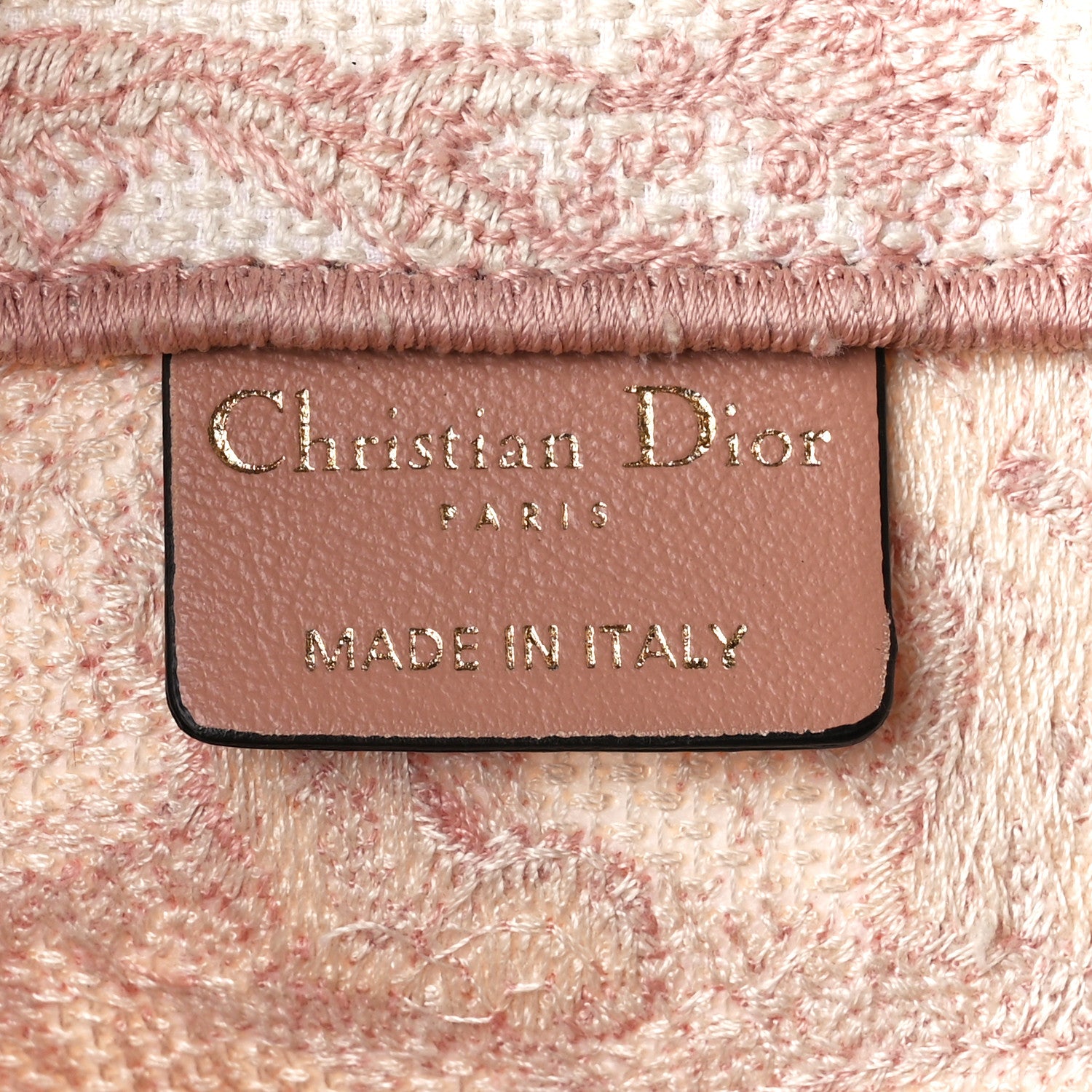 Christian Dior Canvas Embroidered Medium Dioriviera Toile De Jouy Book Tote Rose 6 of 10