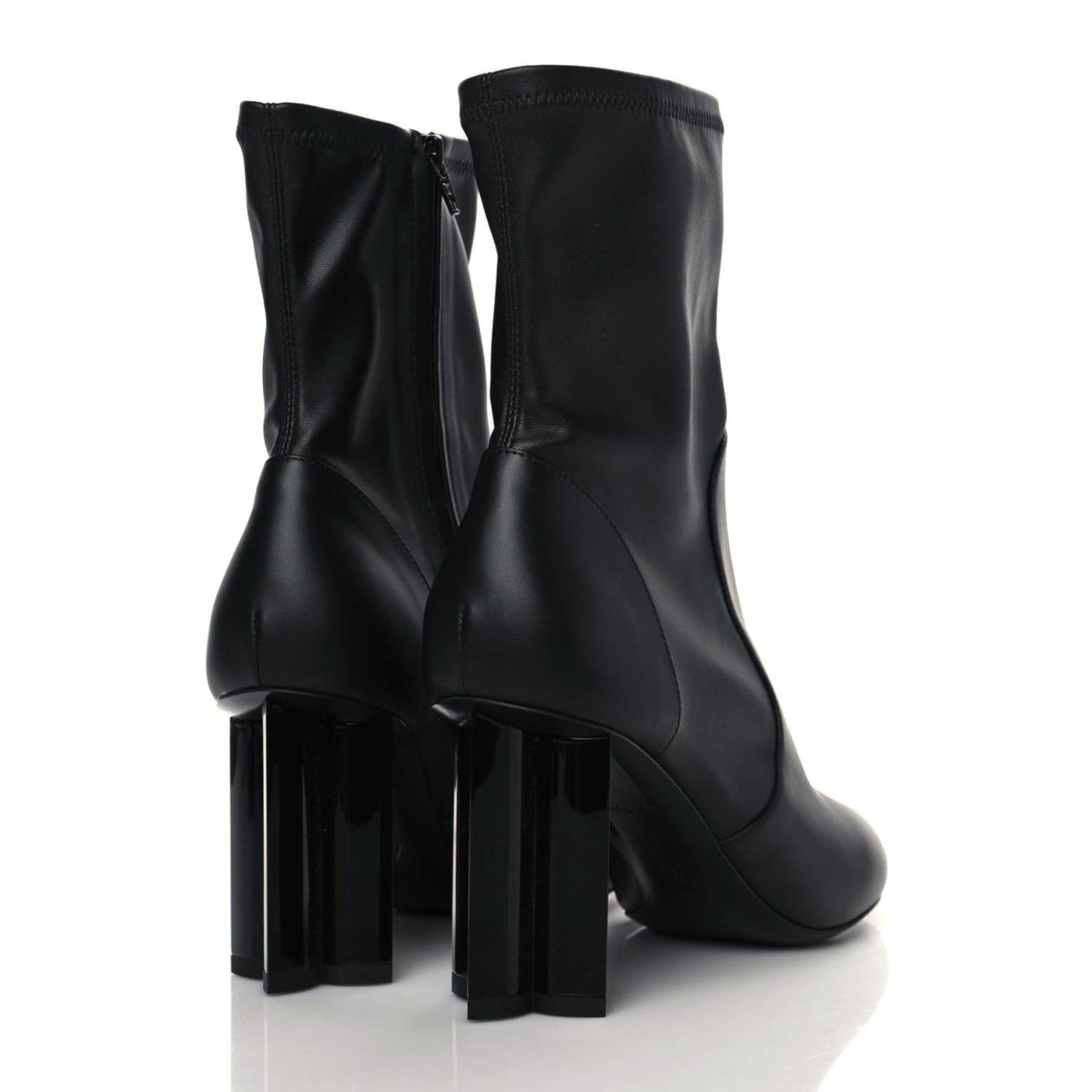 Calfskin Silhouette Ankle Boots 39.5 Black