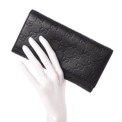 Gucci Guccissima Continental Flap Wallet Black 2 of 9