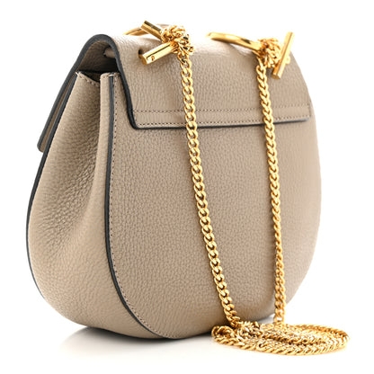 Chloe Grained Lambskin Drew Shoulder Bag Motty Grey 3 of 13