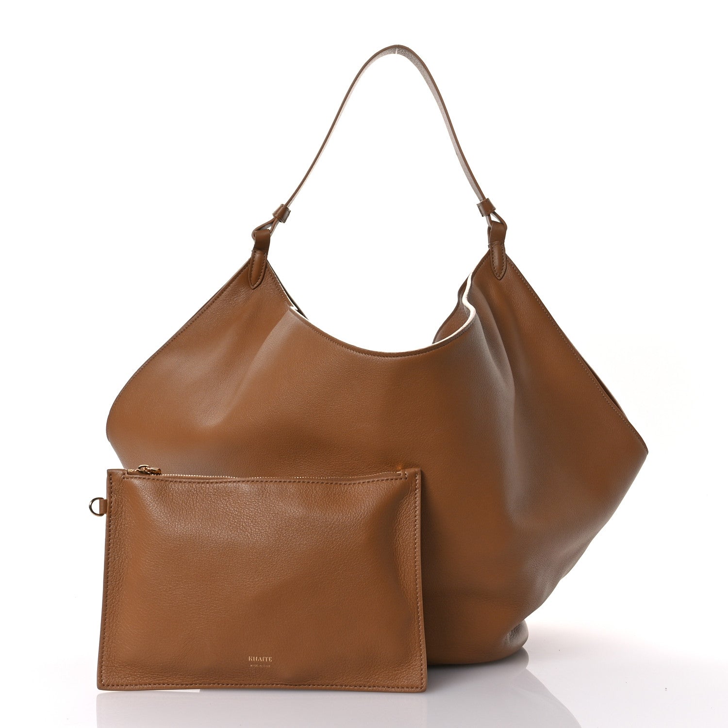 Khaite Calfskin Medium Lotus Tote Nougat 3 of 11