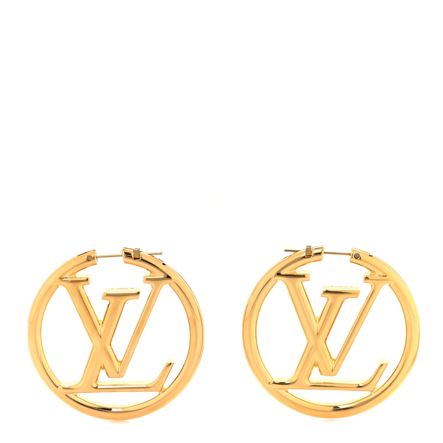 Metal Louise Hoop Earrings Gold