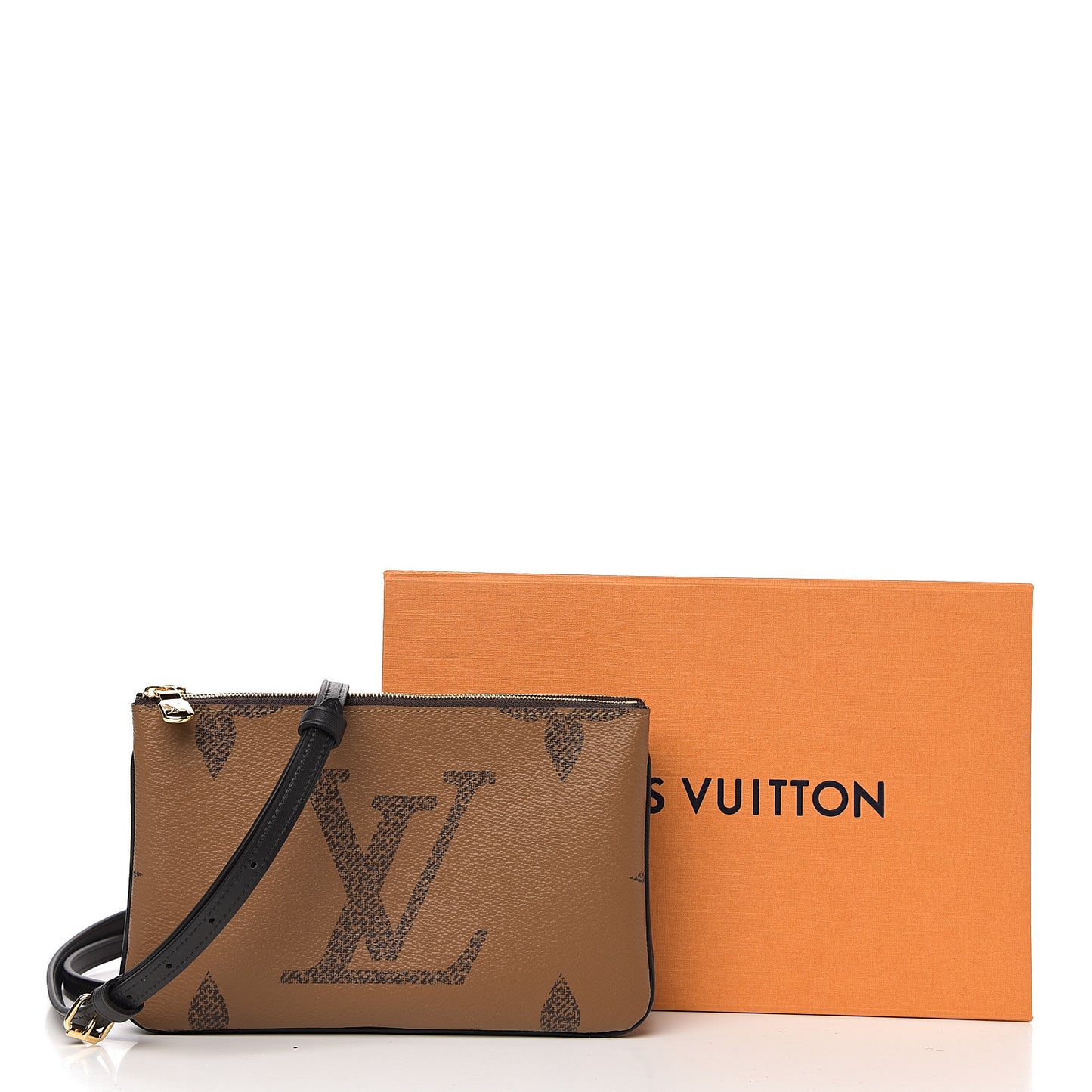 Reverse Monogram Giant Double Zip Pochette