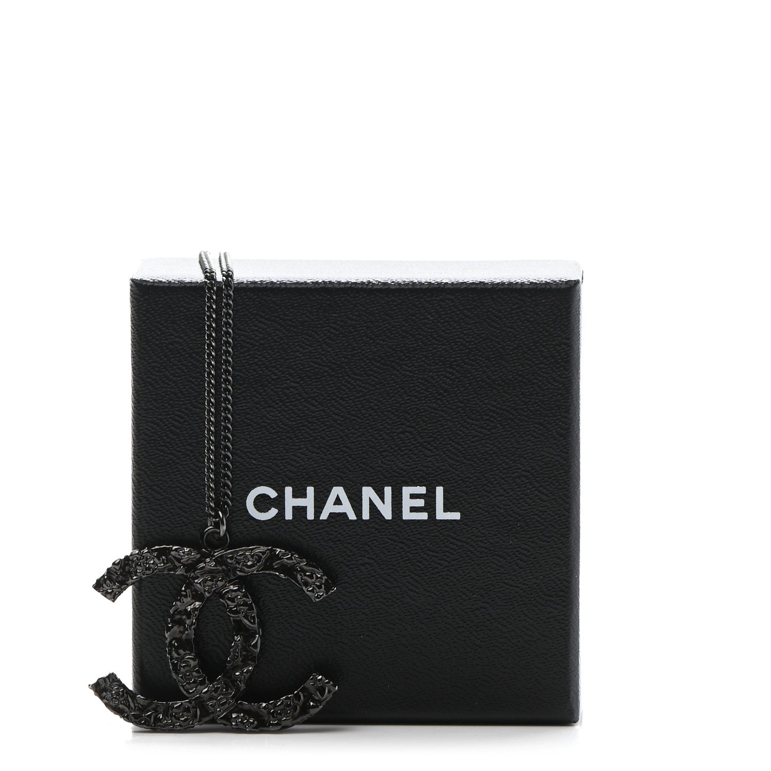 Chanel Ruthenium Camellia CC Necklace 7 of 7