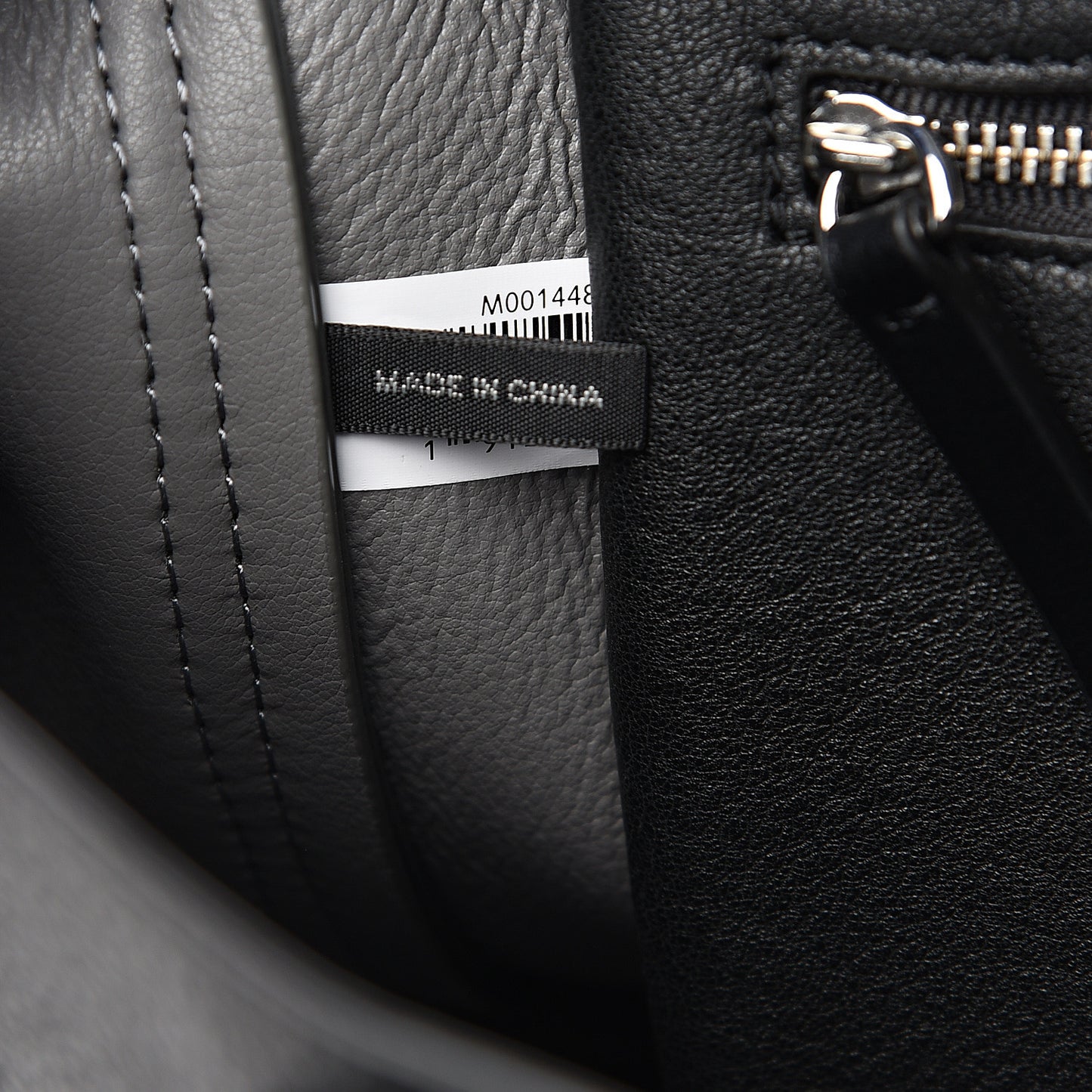 Grained Calfskin The Tag Tote Black