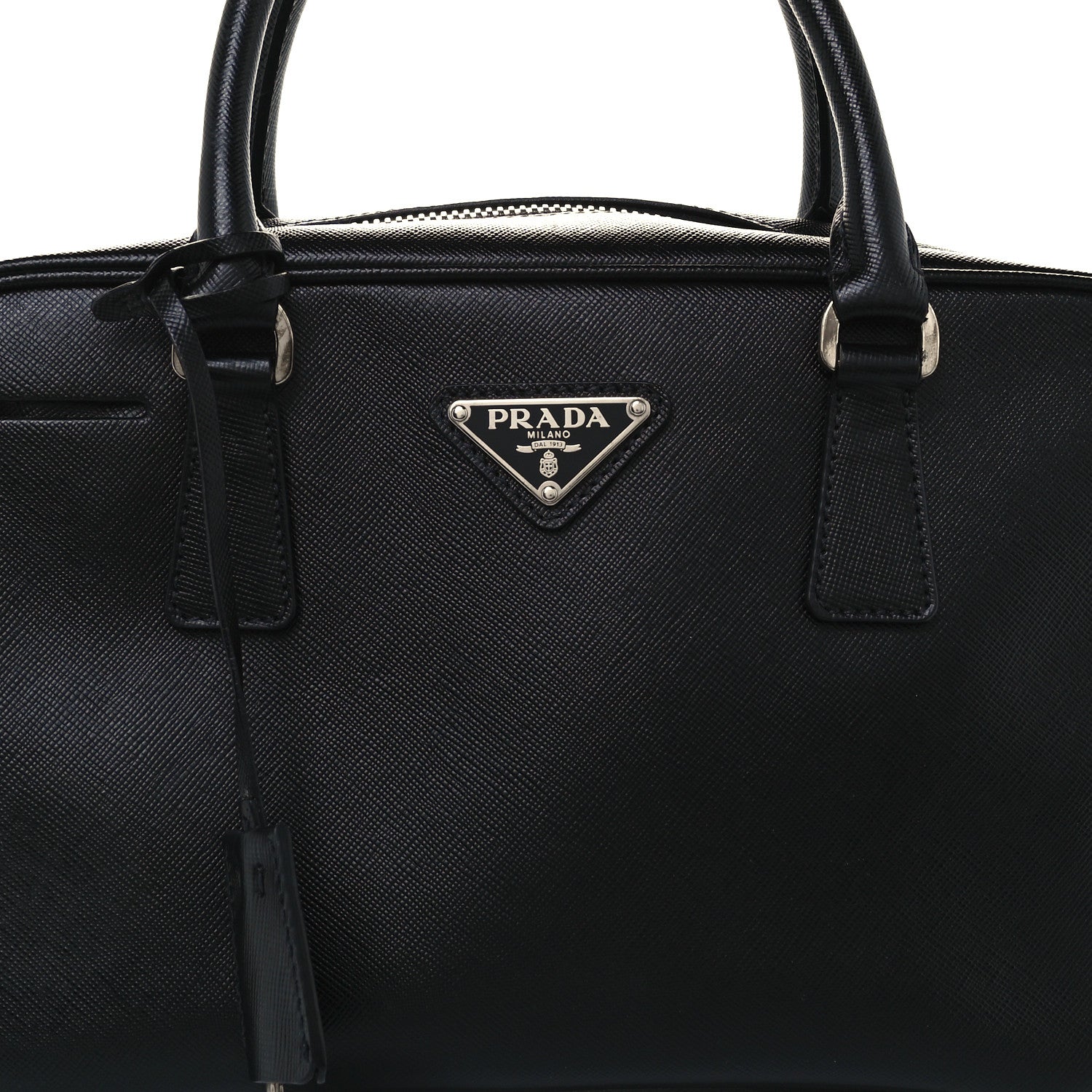 Prada Saffiano Lux Petite Bowler Black 9 of 11