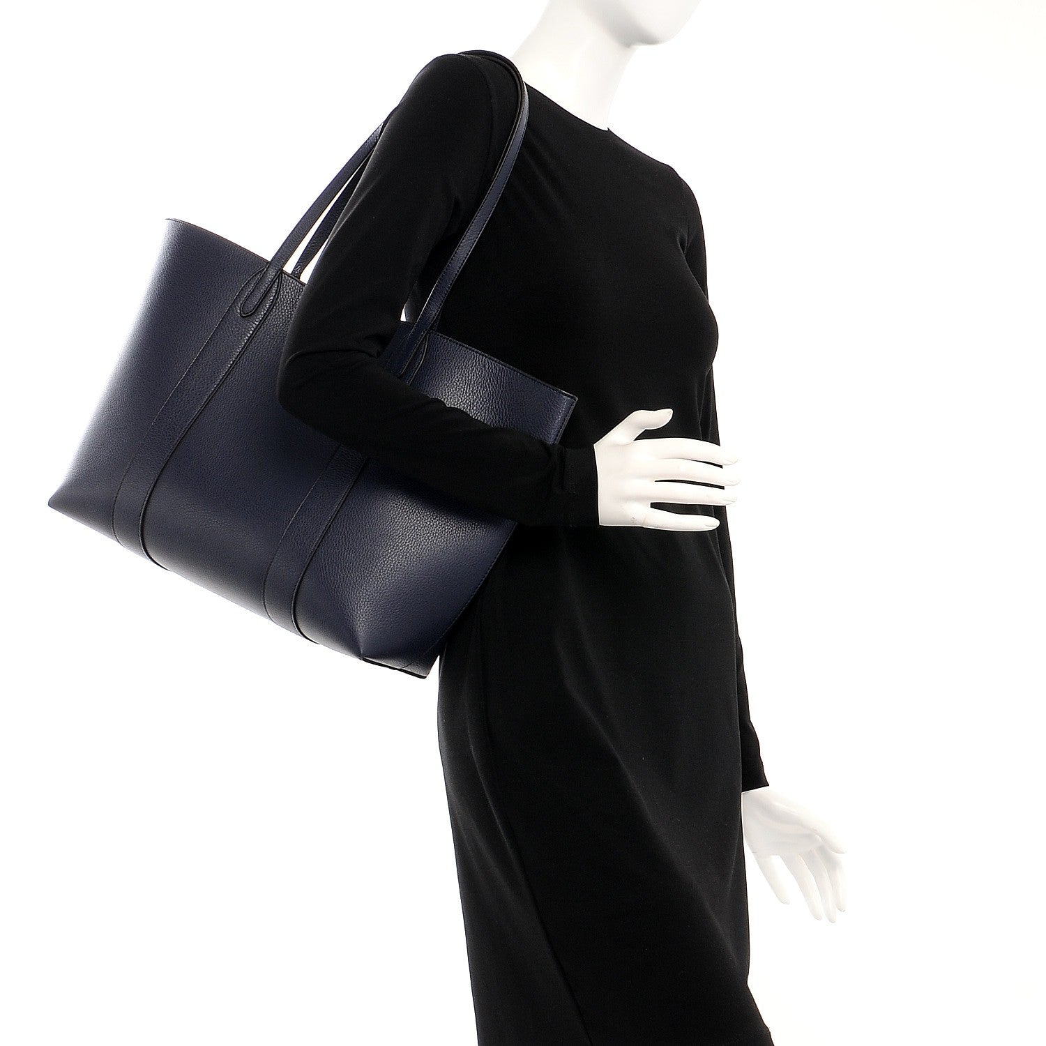 Mulberry Small Classic Grain Union Jack Bayswater Tote Oxford Blue Scarlet 2 of 9