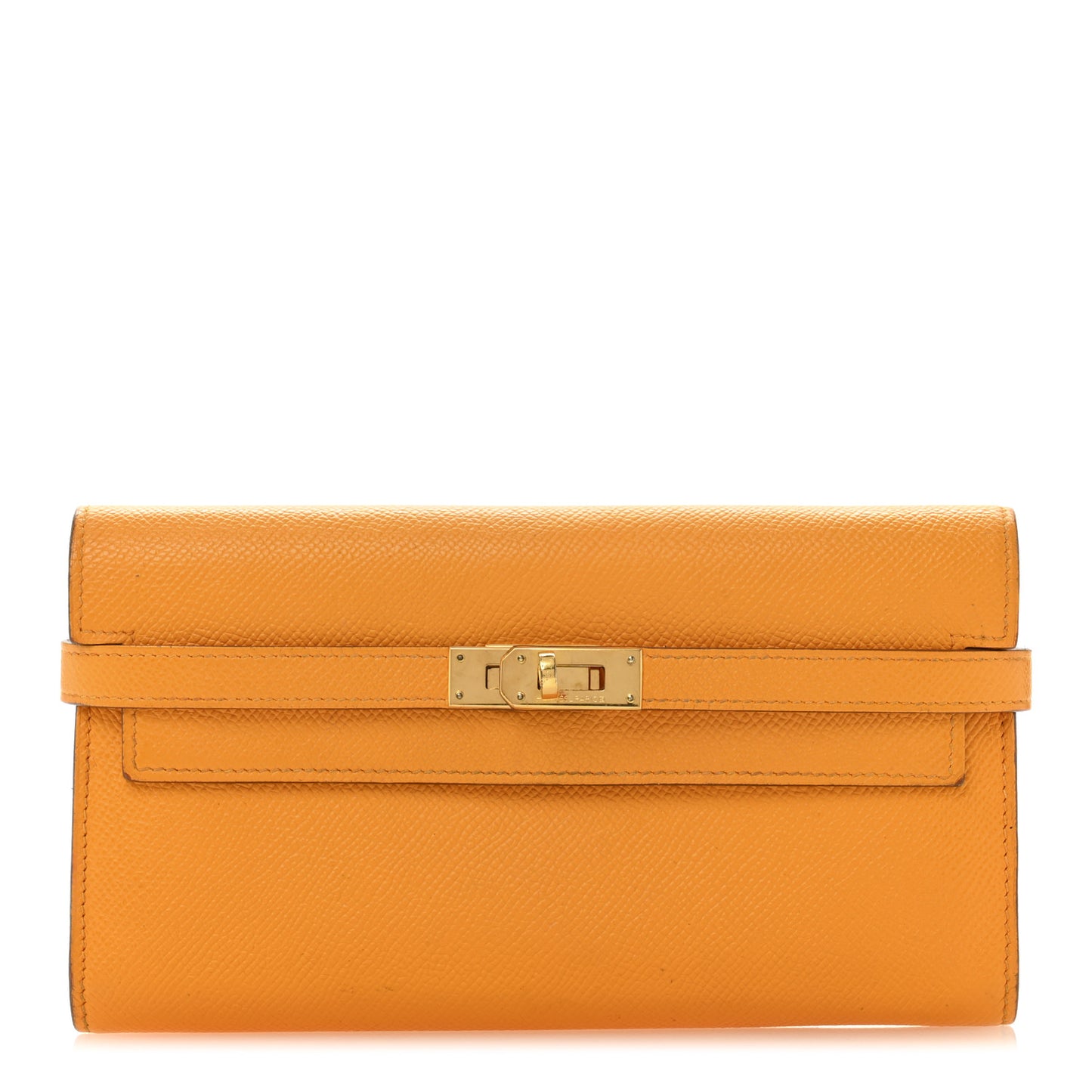 Epsom Kelly Longue Wallet Jaune Ambre