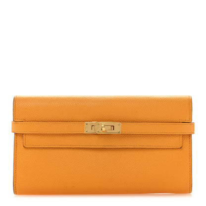 Hermes Epsom Kelly Longue Wallet Jaune Ambre 1 of 12