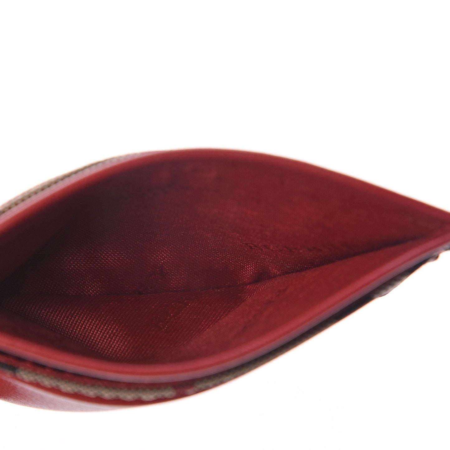 Calfskin Horseferry Check Izzy Card Case Red