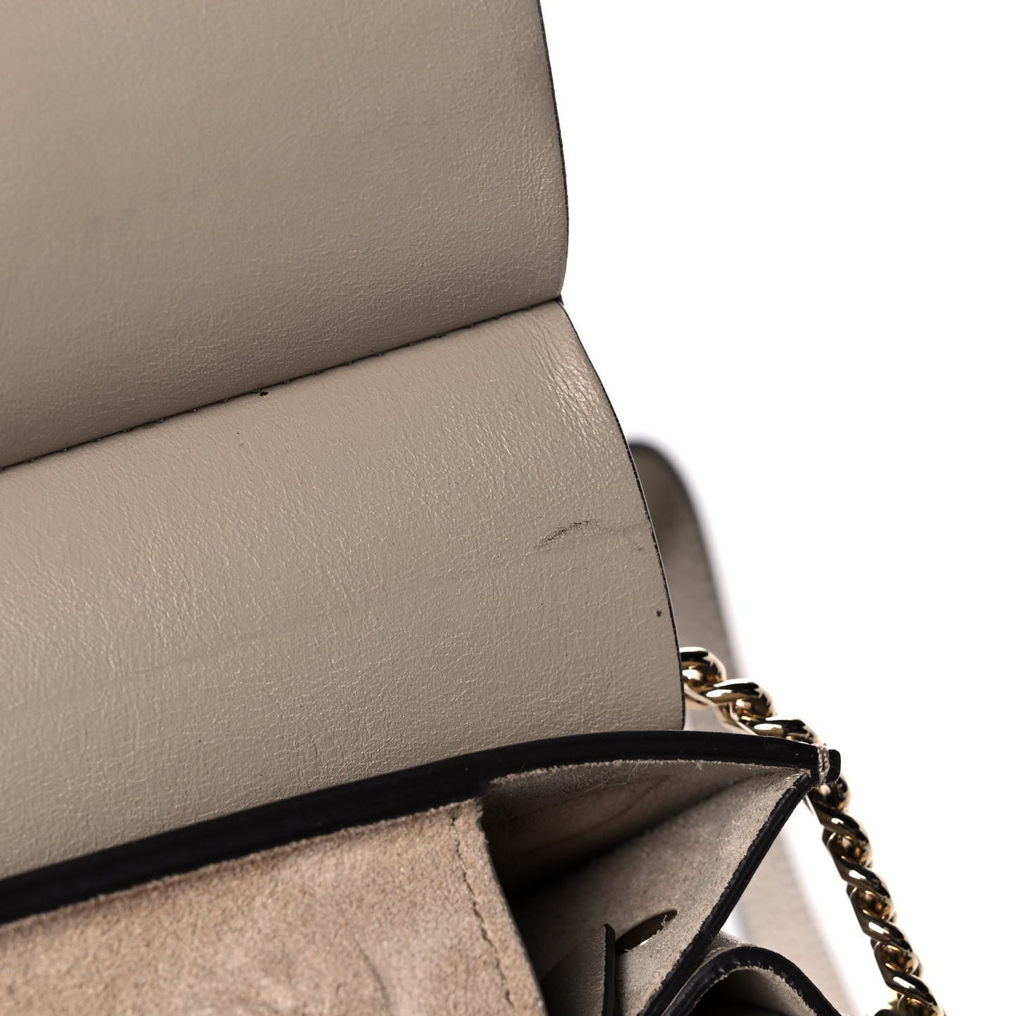 Patent Calfskin Medium Faye Shoulder Bag Motty Grey
