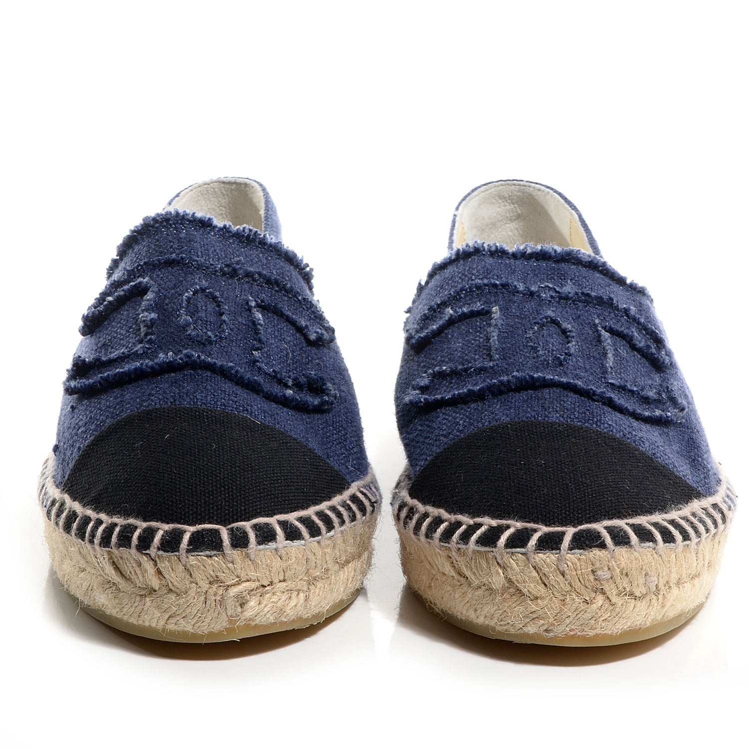 Chanel Denim Canvas Espadrilles 41 Blue Noir 2 of 7