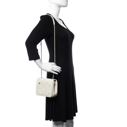 Chanel Lambskin CC Mania Flap Bag White 2 of 10
