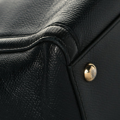 Salvatore Ferragamo Hammered Calfskin Vara Bow Chain Tote Black 10 of 23