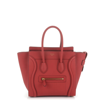 Celine Baby Grained Calfskin Micro Luggage Red 1 of 8