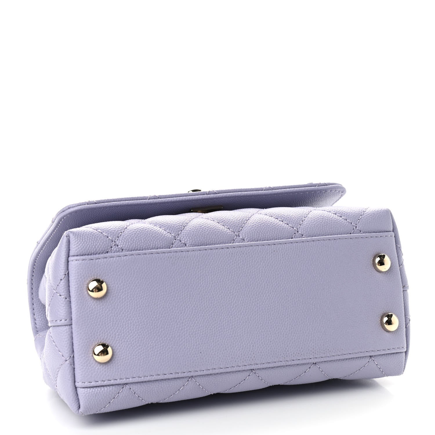 Chanel Caviar Quilted Extra Mini Coco Handle Flap Light Purple 4 of 9