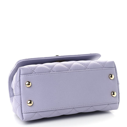 Chanel Caviar Quilted Extra Mini Coco Handle Flap Light Purple 4 of 9