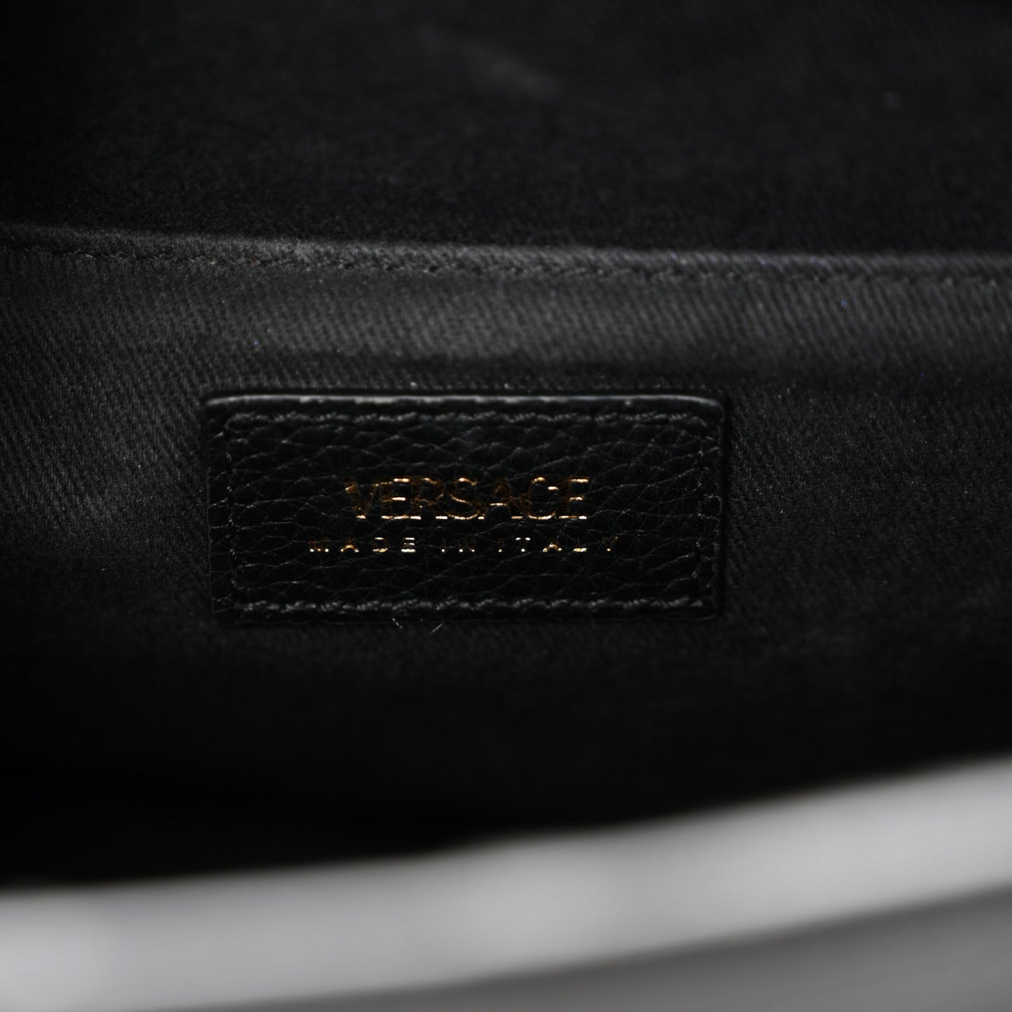 Grainy Calfskin Virtus Top Handle Tote Black