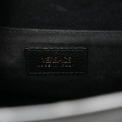 Versace Grainy Calfskin Virtus Top Handle Tote Black 6 of 9