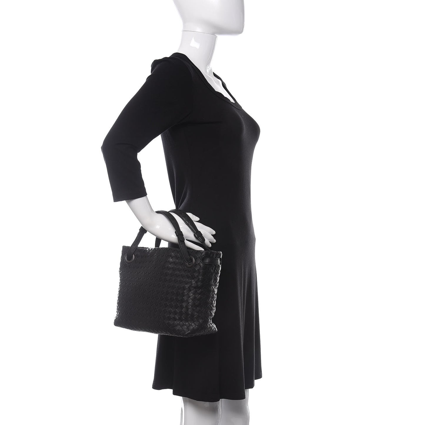 Nappa Intrecciato Small Garda Bag Black