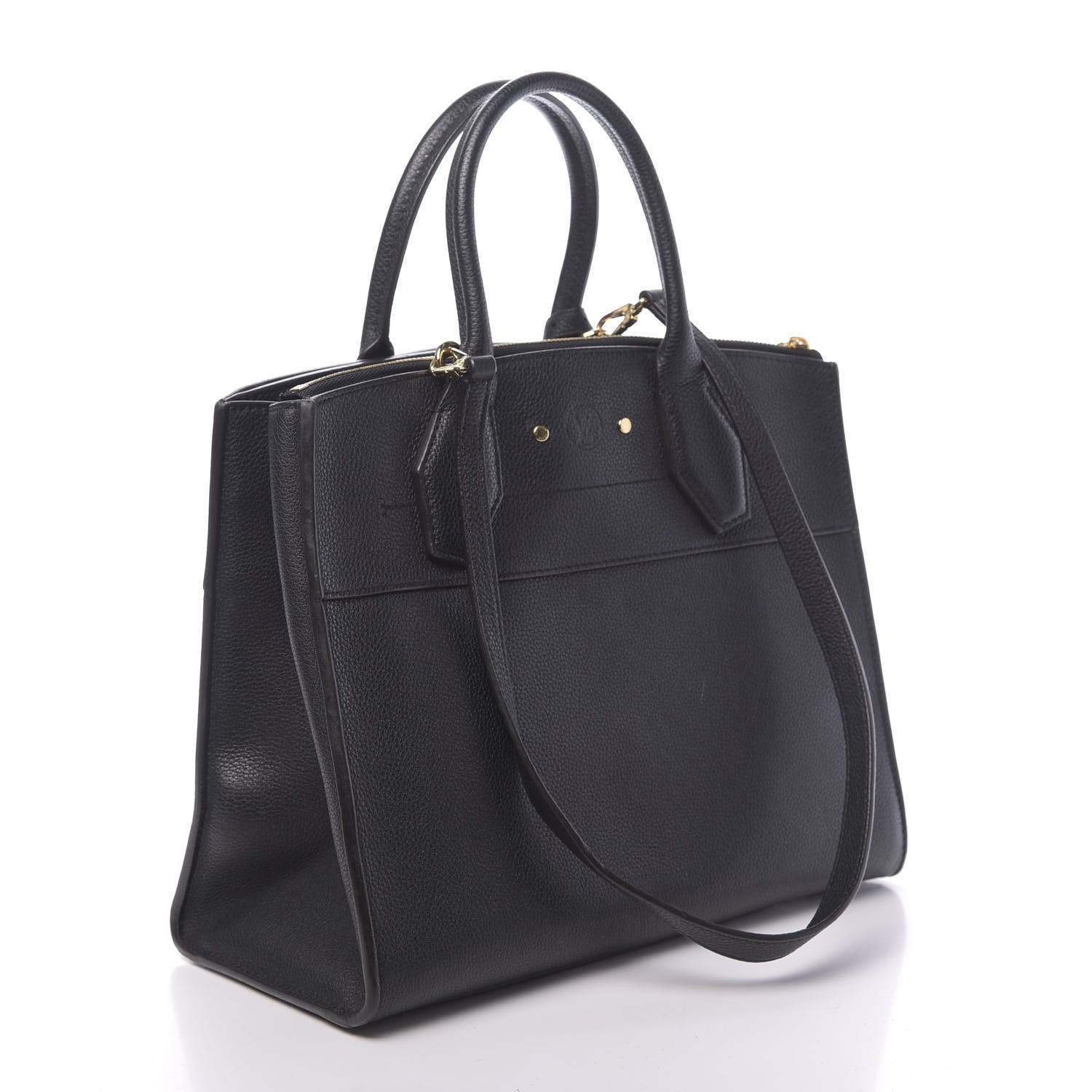 Louis Vuitton Taurillon City Steamer MM Black 2 of 9
