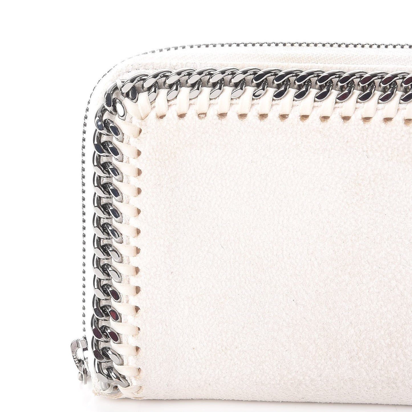 Shaggy Deer Falabella Zip Around Wallet White