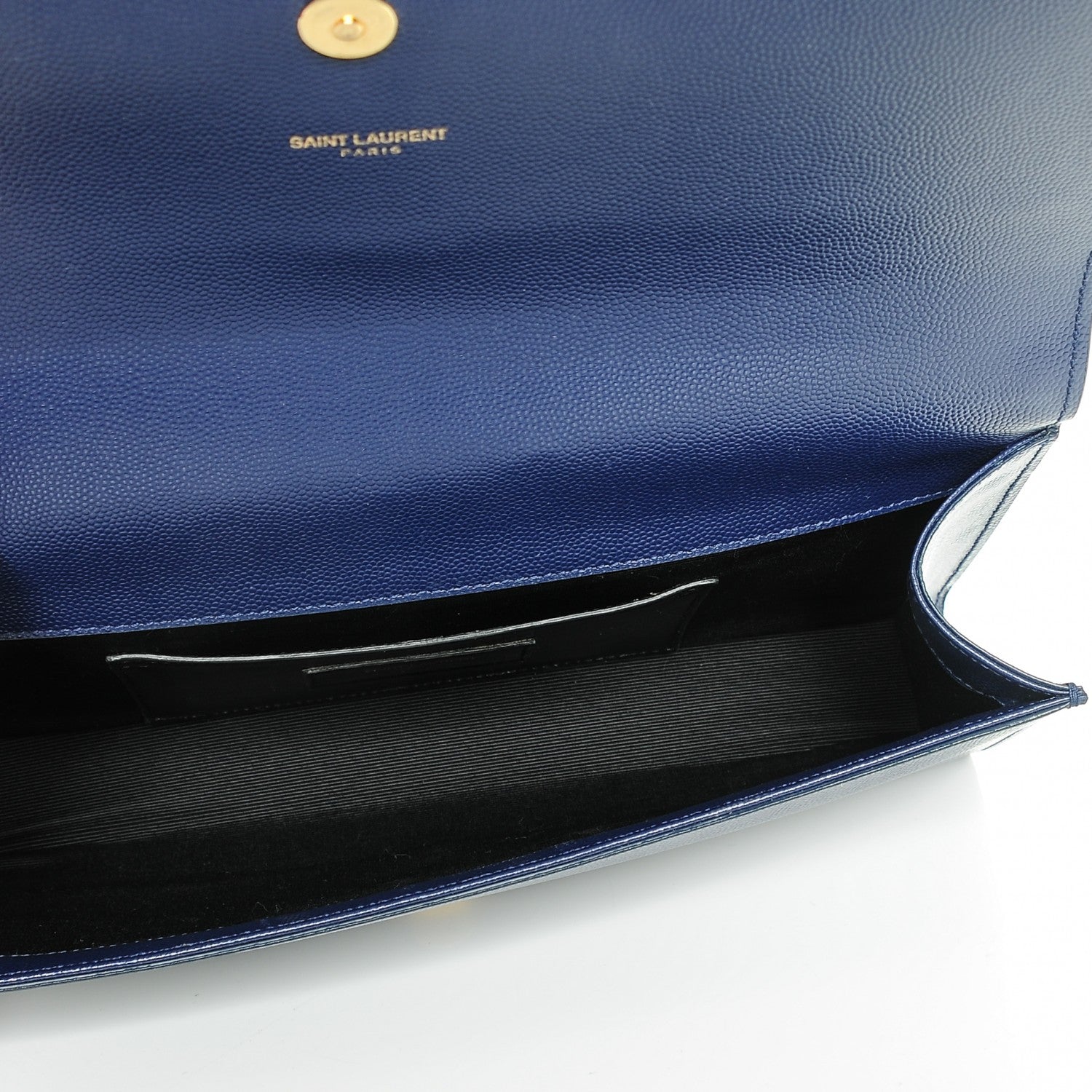 Saint Laurent Grain De Poudre Classic Kate Clutch Navy 5 of 6