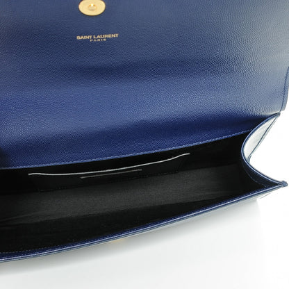 Saint Laurent Grain De Poudre Classic Kate Clutch Navy 5 of 6