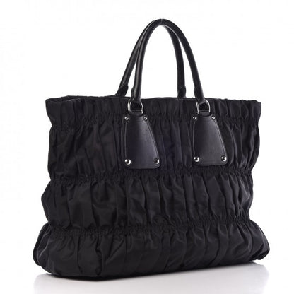 Prada Tessuto Nylon Gaufre Tote Black 3 of 7