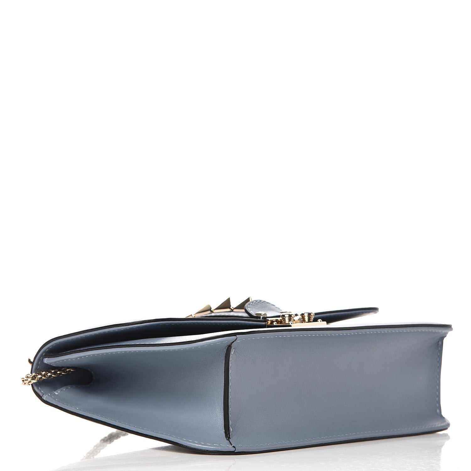 Valentino Garavani Vitello Medium Glam Lock Rockstud Flap London Stone 4 of 7