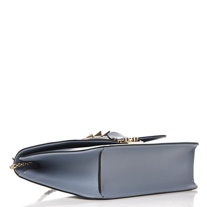 Valentino Garavani Vitello Medium Glam Lock Rockstud Flap London Stone 4 of 7