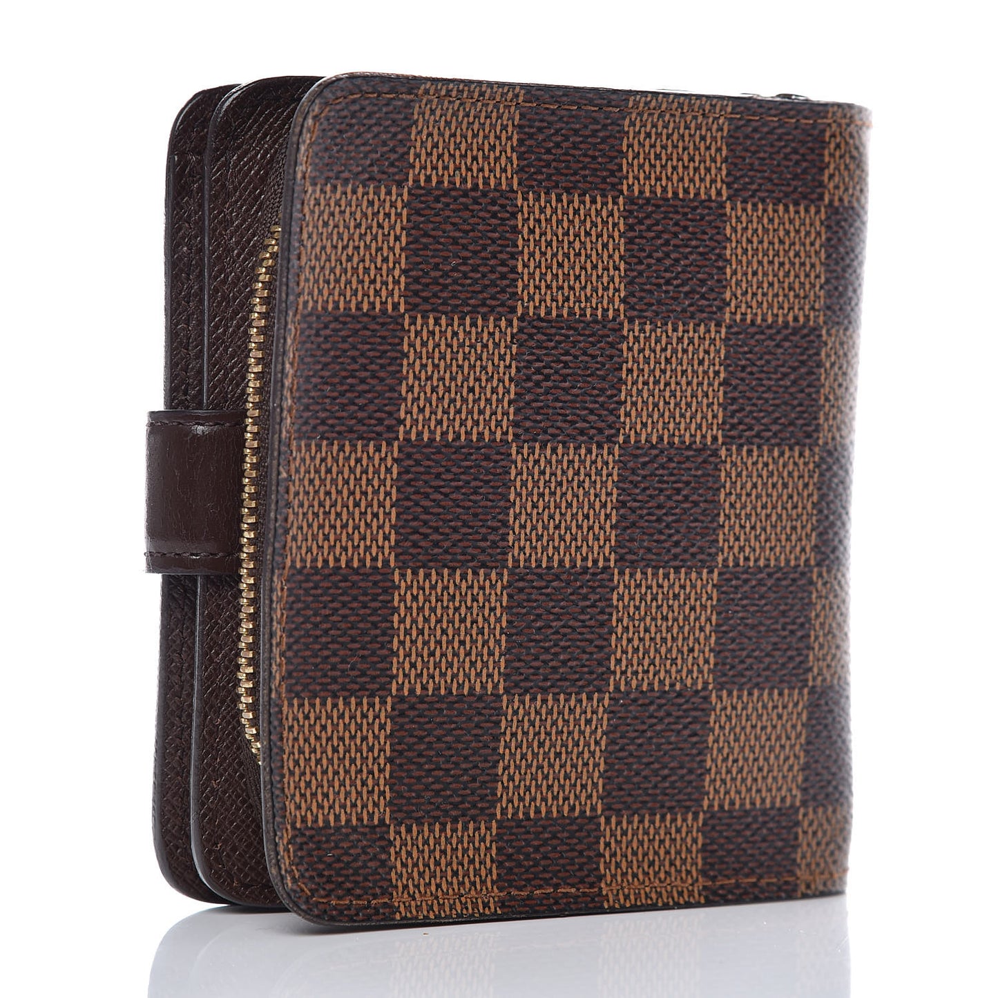 Damier Ebene Zippe Zipped Compact Wallet