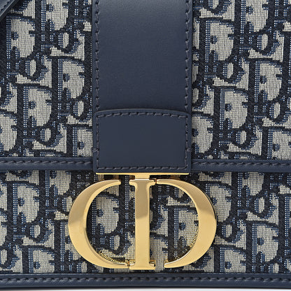 Christian Dior Oblique 30 Montaigne Flap Bag Blue 9 of 10