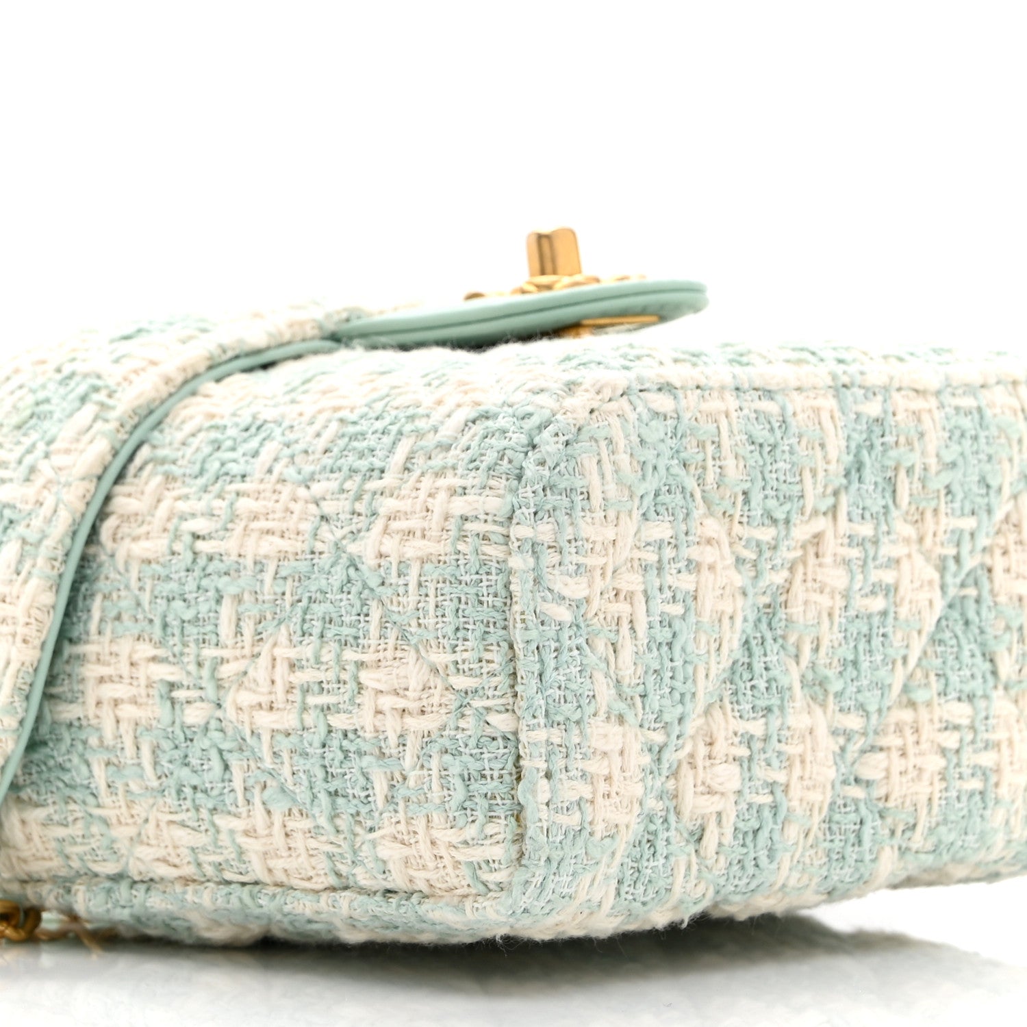 Chanel Tweed Handle Crush Small Vanity Case Light Green 9 of 10