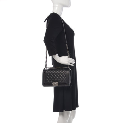 Chanel Caviar Quilted Medium Boy Flap Black 2 of 12