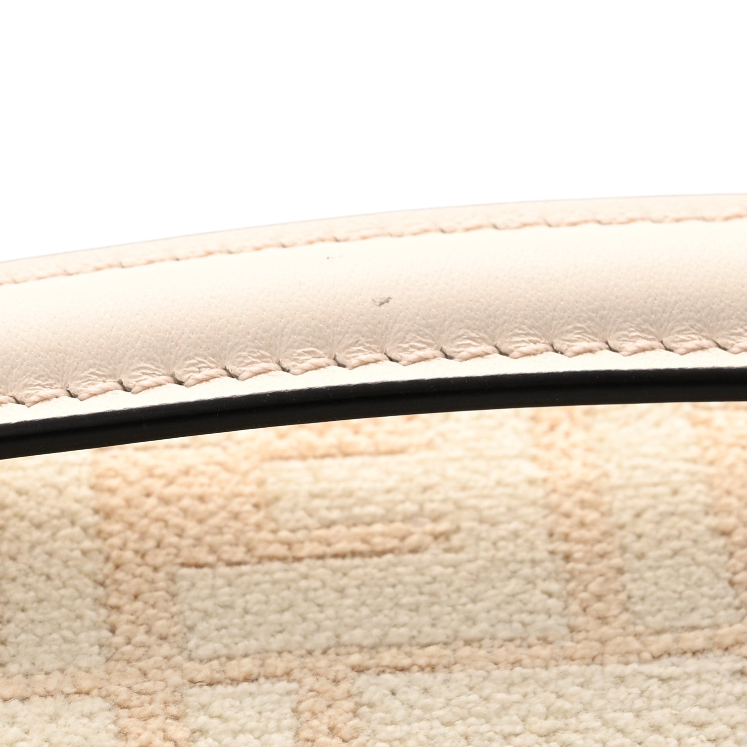 Fendi Chenille Vitello Seta FF Midi Chain Baguette White 11 of 12