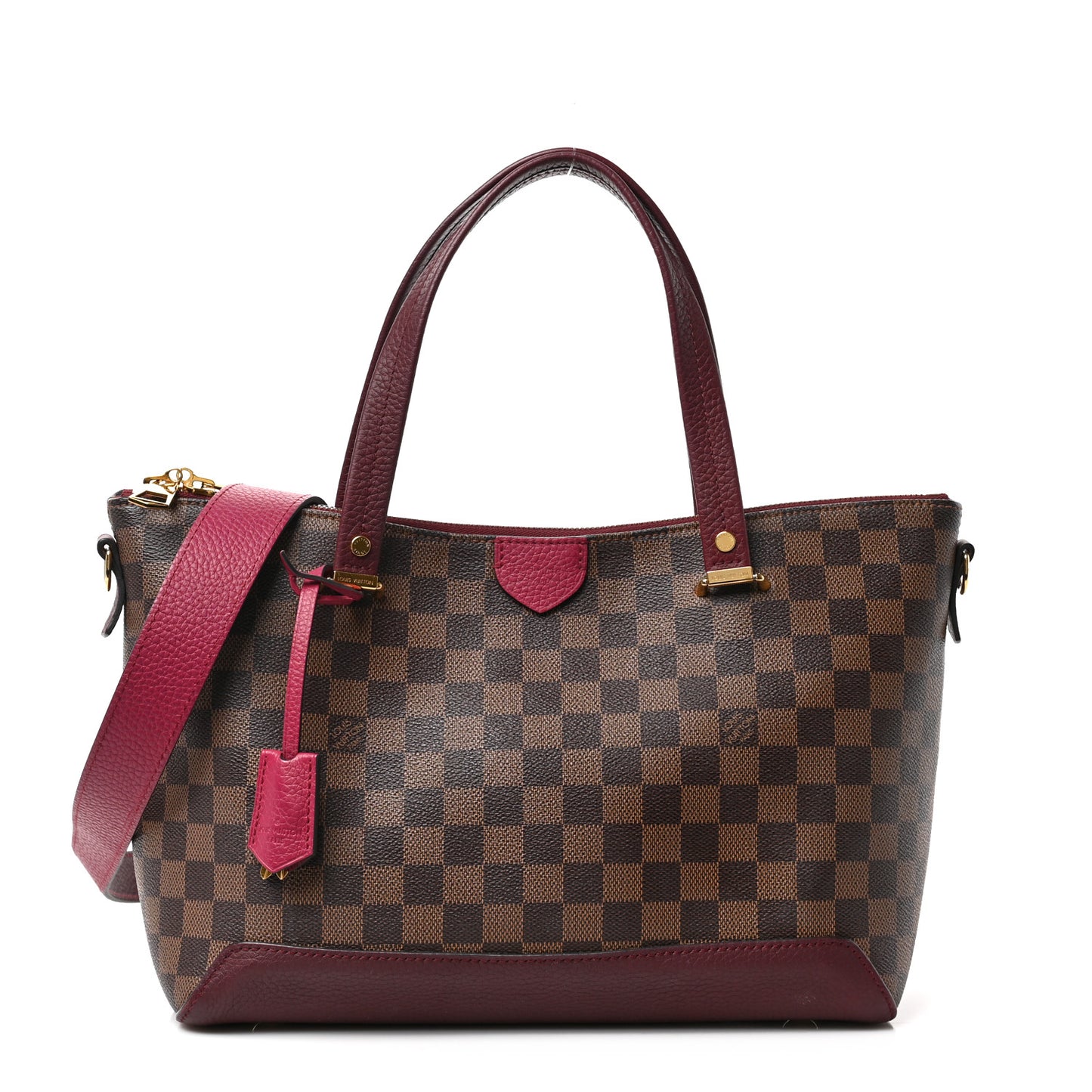 Damier Ebene Cuir Taurillon Hyde Park Fuchsia