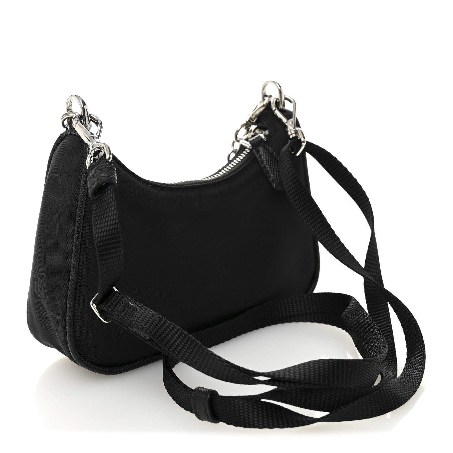 Prada Tessuto Nylon Mini Re-Edition 2000 Shoulder Bag Black