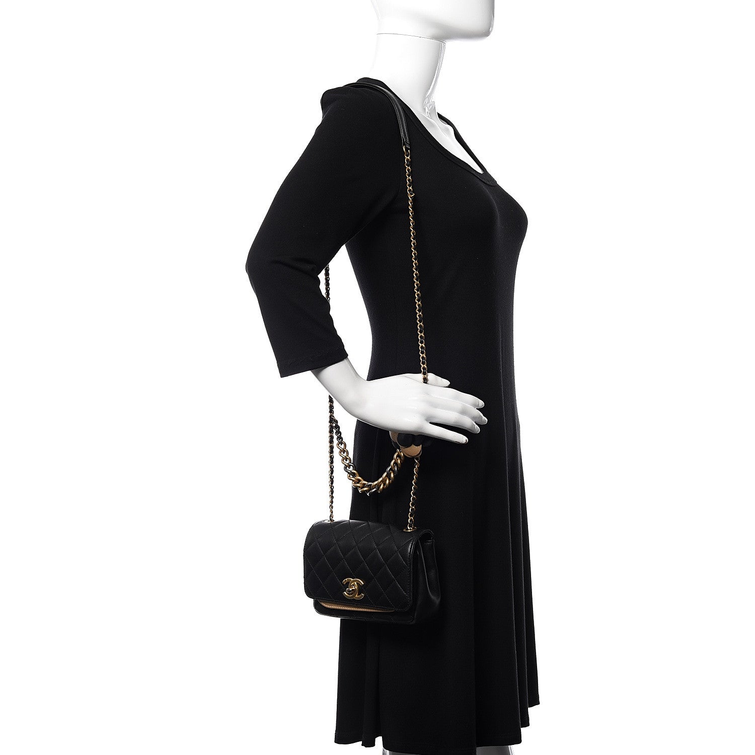 Chanel Lambskin Quilted Small Camellia Flower Flap Black 2 of 18